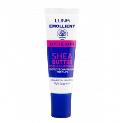 LUNA EMOLLIENT SHEA BUTTER ROSE & ALMOND OIL LIP THERAPY 10 GM